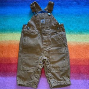 Flannel-lined Carhartt overalls